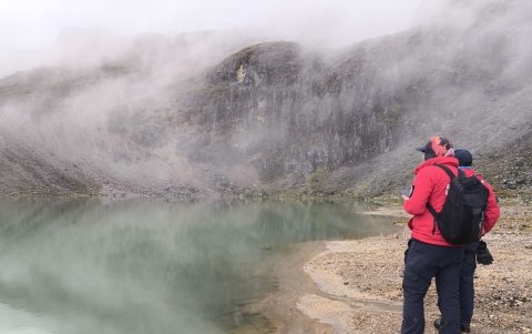 Hasta la laguna de los patos en medio de Los Ilinizas debia llegar Patricio Factos.