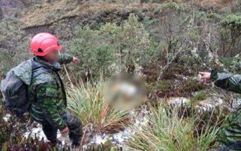 La hondonada donde fue hallado el cadáver de Patricio Factos era de 700 metros aproximadamente. En estos días hubo neblina y hasta nevó.