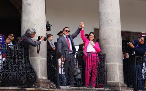 Daniel Noboa y María José Pinto fueron elegidos el pasado 13 de abril de 2025.