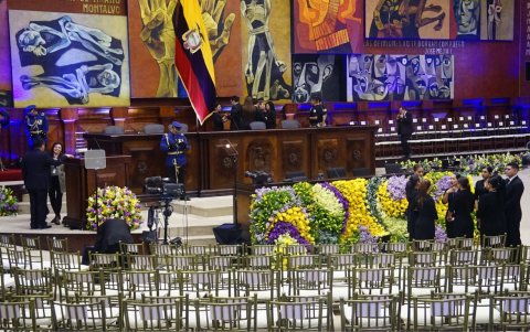 El Pleno de la Asamblea Nacional es el escenario donde Daniel Noboa tomará posesión de su segundo mandato.