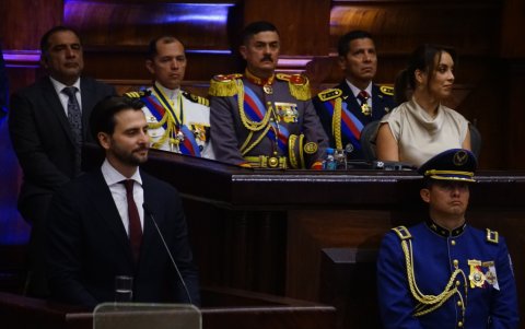 Niels Olsen en la ceremonia de posesión de Daniel Noboa.