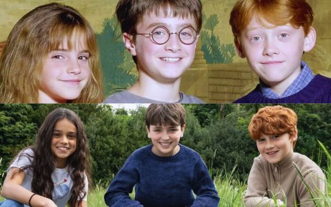 El nuevo y el viejo elenco de Harry Potter.