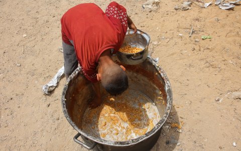 Los niños de Palestina son los más afectados por la hambruna.