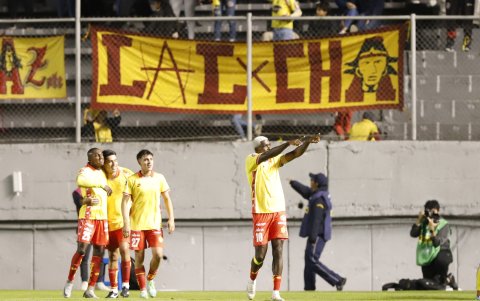 Michael Carcelén marcó un gol en el triunfo ante Aucas.