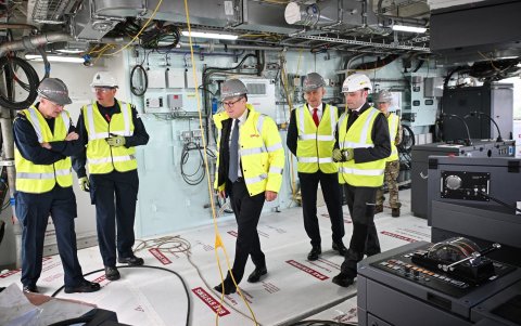 El primer ministro británico, Keir Starmer, durante una visita a las instalaciones de Govan de BAE Systems en Glasgow.