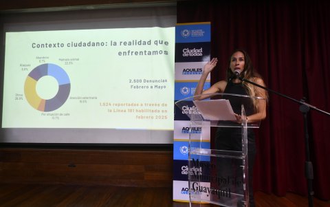 Bianca Salame presenta las cifras de denuncias por maltrato animal.