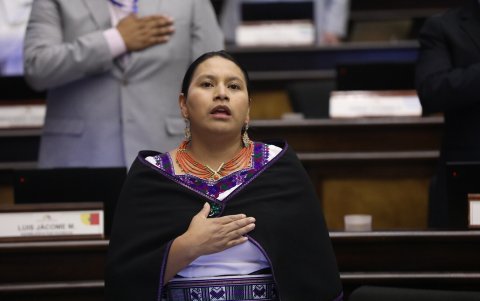 La legisladora exPachakutik Cecilia Baltazar es la presidenta de la Comisión de Educación de la Asamblea Nacional l.