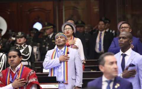 El bloque de asambleístas de Pachakutik estuvo integrado por nueve asambleístas al inicio.