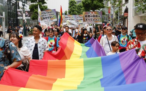 La marcha GLBTI se realizó en Tokio.