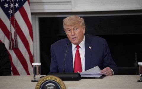 El presidente Donald Trump en una de sus últimas apariciones.