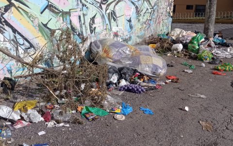 La demora en la recolección de basura, según denuncian los vecinos, provoca la acumulación de desechos y genera escenas de insalubridad en el sector.