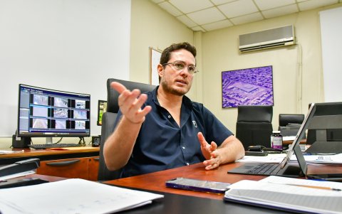 Cornejo, presidente de Segura EP y director municipal, durante un diálogo con EXPRESO.