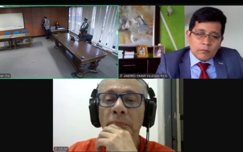 Este 10 de junio de 2025, Jorge Glas se conectó desde la cárcel de La Roca para sus audiencia de habeas corpus y recusación.