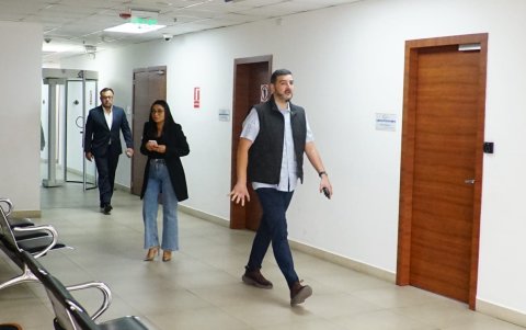 El alcalde de Guayaquil, Aquiles Álvarez,  en el complejo Judicial Norte de Quito