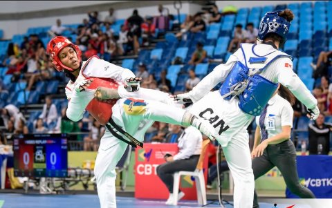 La deportista guayaquileña en una de sus últimas competencias.