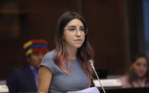 La asambleísta del correísmo Jahiren Noriega planteó reparos a la tasa aprobada para el convenio de pago en los créditos educativos.