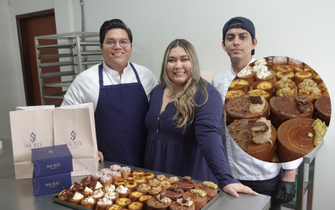 Sucrée, la pastelería artesanal que revolucionó los croissants rellenos gracias a la innovación de Yoselyn Mora y Bryan Vera.