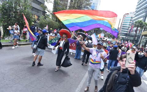 La marcha del “Orgullo 2025” recorrió la avenida. 12 de octubre, en Quito días atrás.