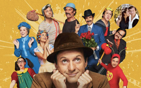 Pablo Cruz interpreta a Chespirito junto a Margarita Ruiz, basada en Florinda Meza, en la serie que revela romances y conflictos tras bastidores.