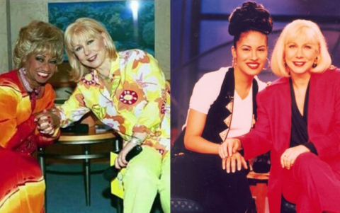 La presentadora Cristina Saralegui entrevistó a varios artistas destacados de la época