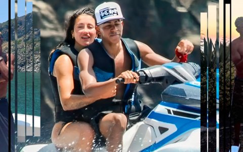 Lamine y Vázquez pasaron las vacaciones juntos en las playas de Sicilia, Italia.