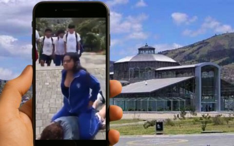 La agresión entre estudiantes en Parque Itchimbía fue grabada y se viralizó en redes.