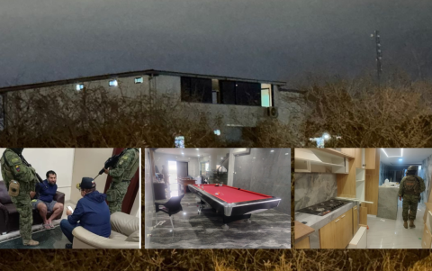 Las imágenes fueron tomadas durante el operativo militar que permitió su captura.