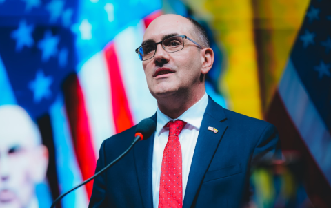Cónsul General de Estados Unidos, Erik Martini, durante su discurso.