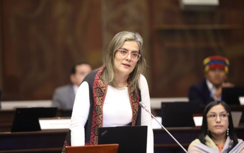 La asambleísta del correísmo Verónica Íñiguez cuestionó el que se invoque la consulta libre e informada que se usa para proyectos extractivos.