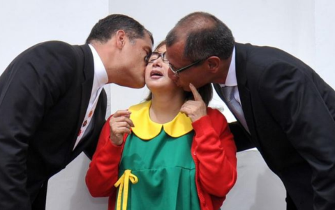 María Antonieta de la Nieves fue recibido en el 2014 por Rafael Correa y Jorge Glas en su última visita a Ecuador.