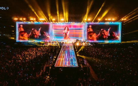 Escenario de Las mujeres ya no lloran tour