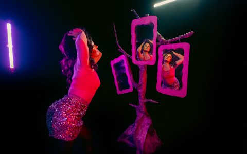 La obra recoge el viaje de una mujer desde su nacimiento.