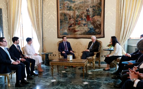 Daniel Noboa se reunió con Sergio Mattarella, presidente de la República Italiana.