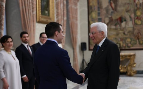 El presidente Daniel Noboa mantuvo un encuentro con su homólogo de Italia, Sergio Mattarella.