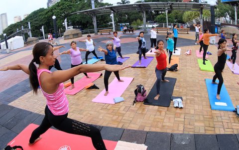 Durante esta semana, se realizarán una serie de actividades en el Malecón 2000. La práctica de yoga integran la agenda.