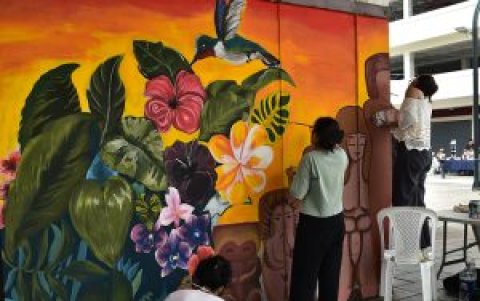 Dentro de las actividades previstas para la semana del 14 al 20 de julio consta pintar murales en algunos sectores de la ciudad.