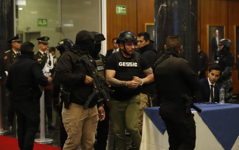 Daniel Salcedo, sentenciado por delincuencia organizada, estuvo en la Asamblea el 17 de julio de 2025.