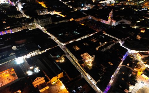 El Centro Histórico de Quito se iluminará con el Festival de Mapping ‘Quito, Luz de América’.