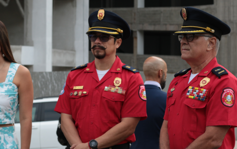 Tatiana Coronel, Santiago Peña y Christian Acuña.