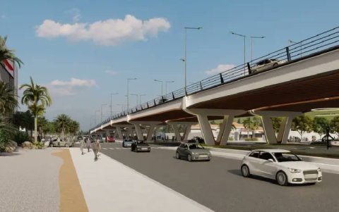 Render del Paso Elevado en Ceibos.