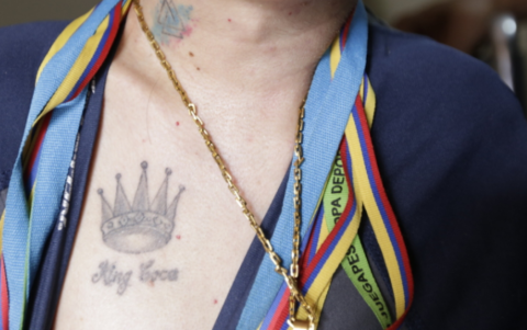 Daniel Córdova muestra su tatuaje con su alias gamer