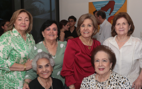 Mercy de Baquerizo, Consuelo de Montalvo, María Cristina Martínez, Celeste de Velasco, Piedad de Benedetti y María Dolores de Álvarez.