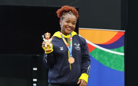 La pesista ecuatoriana Jessica Palacios, hermana de Neisi y Angie, también compitió.