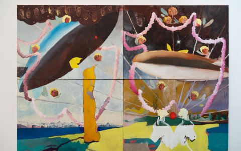 La exposición cuenta con cinco obras del artista, dos de ellas en gran formato.