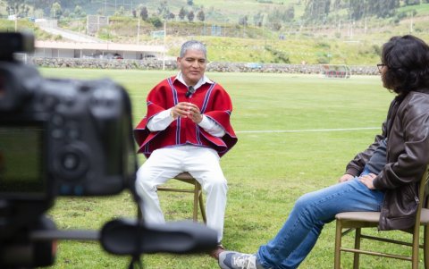 Luis Alfonso Chango, presidente vitalicio y dueño del club Mushuc Runa.