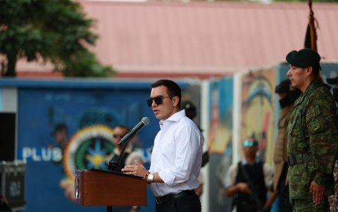 El presidente Daniel Noboa habló de una marcha hacia la Corte Constitucional después de que fueron suspendidos artículos de tres leyes. .