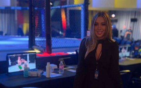 Enríquez en uno de los eventos de la UFC en Estados Unidos.