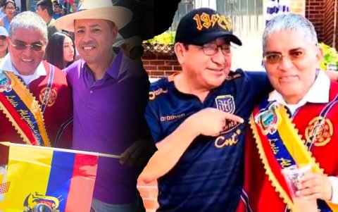 Los hinchas de Barcelona SC, Wilson Muñoz y Víctor Pincay que hablaron con Luis Chango.