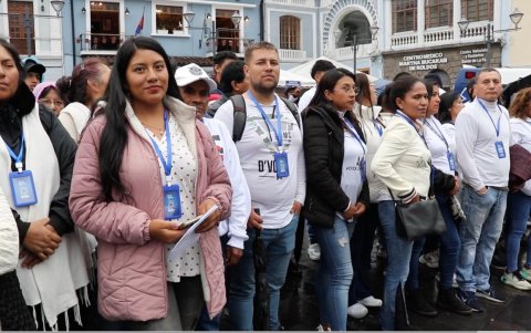 550 ciudadanos sancionados por AMC guiaron a asistentes del
festival ‘Quito, Luz de América’