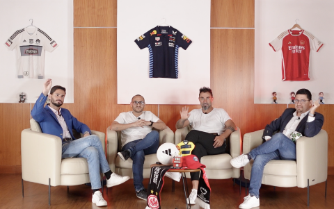 José Carlos Crespo (i), Sttefano Dueñas, Esteban Dreer y Daniel Navas, conforman el panel de El Jueguito.